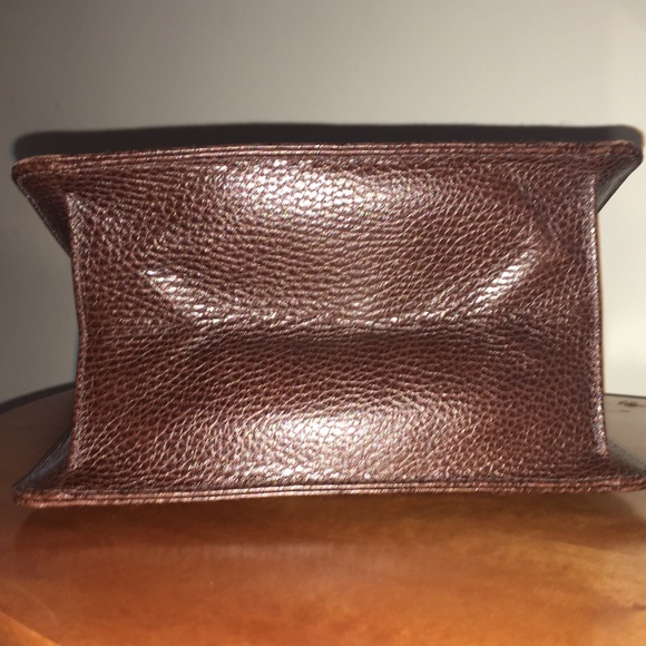 Vintage Mark Cross Brown Leather Fold Over Bag - Picture 7 of 8